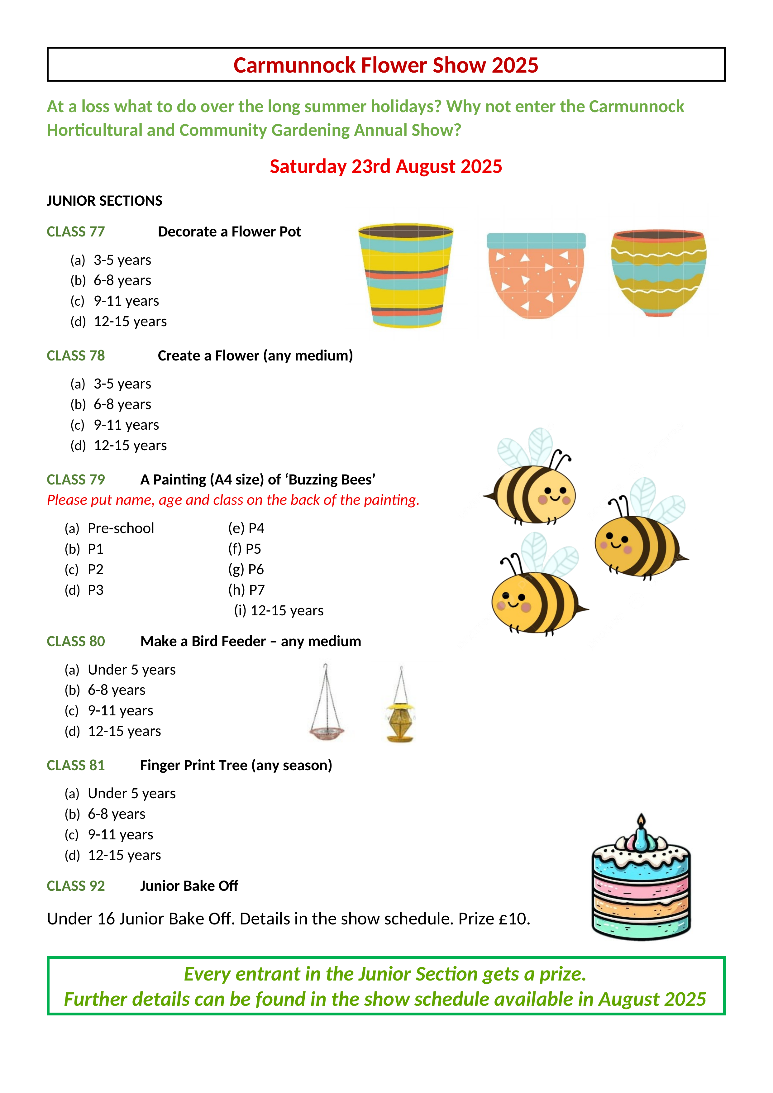 Annual Flower Show - Junior Section