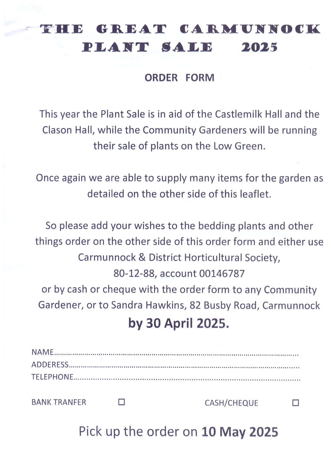 Plant Sale 2025