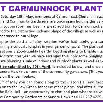 Carmunnock Plant Sale 2024